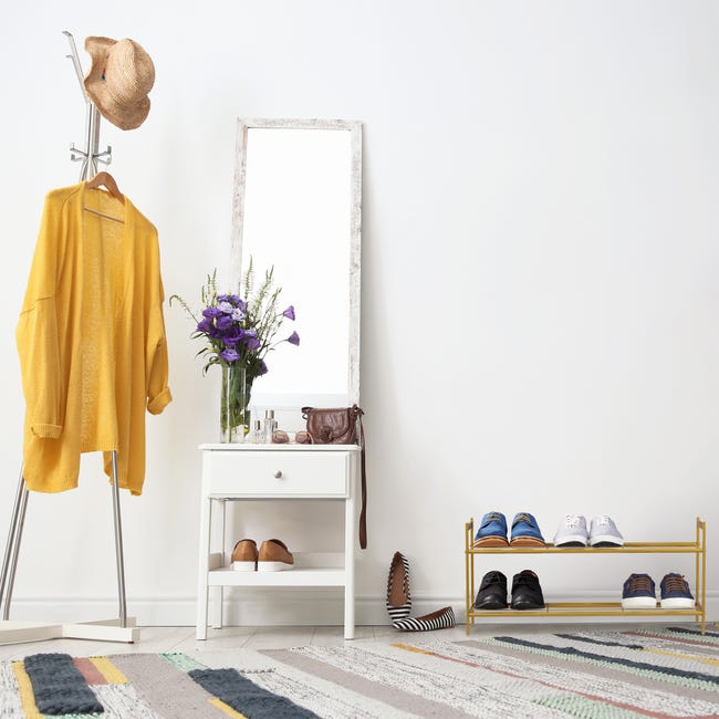 Relaxdays Scarpiera Ingresso, 2 Ripiani Impilabili, 4 Paia di Scarpe Relaxdays Scarpiera Ingresso, 2 Ripiani Impilabili, 4 Paia di Scarpe