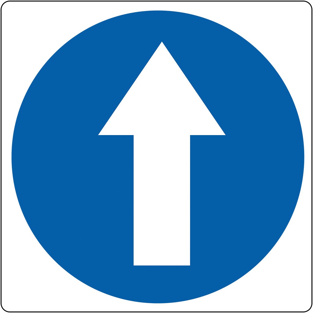 Pictogramme de plancher « Direction de marche obligatoire » - White ...