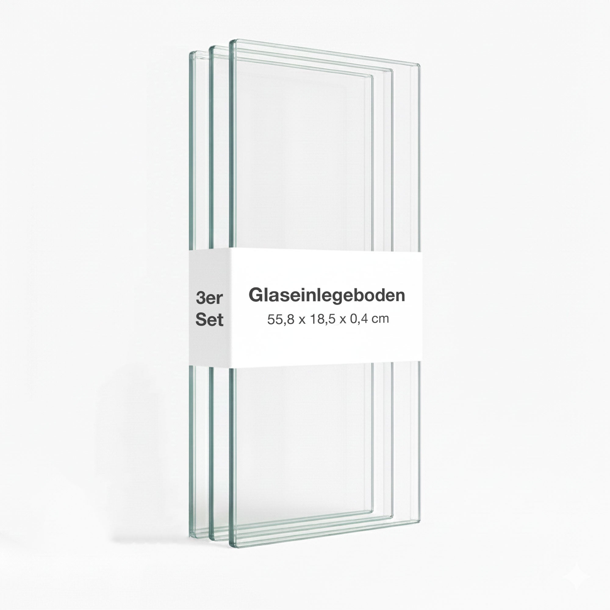 K-möbel esg estantes de cristal juego de 3 - juego de ampliación para vitrina de pared