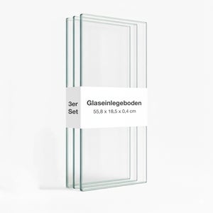 Set 4 Ripiani In Vetro ESG - Prolunghe Per Vetrine, Mensole Trasparenti, Design Moderno