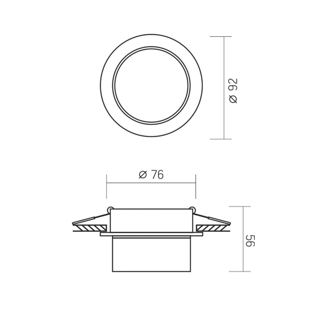 Oprawa sufitowa wpuszczana Spotlight biała 1xGU10x30W okrągła ruchoma IP20 wym: 5,6 x 9,2 x 9,2 cm aluminium Videx - 4