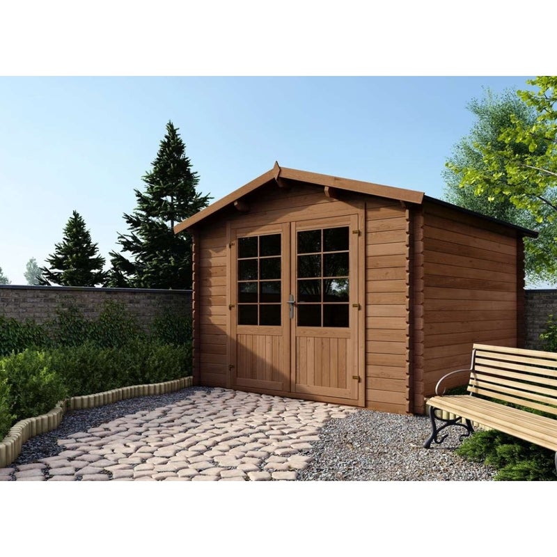 Domek ogrodowy ALTANKA 9 m2 - 3x3 m - 28 mm, drewniany, impregnowany, DOM427, 1szt.