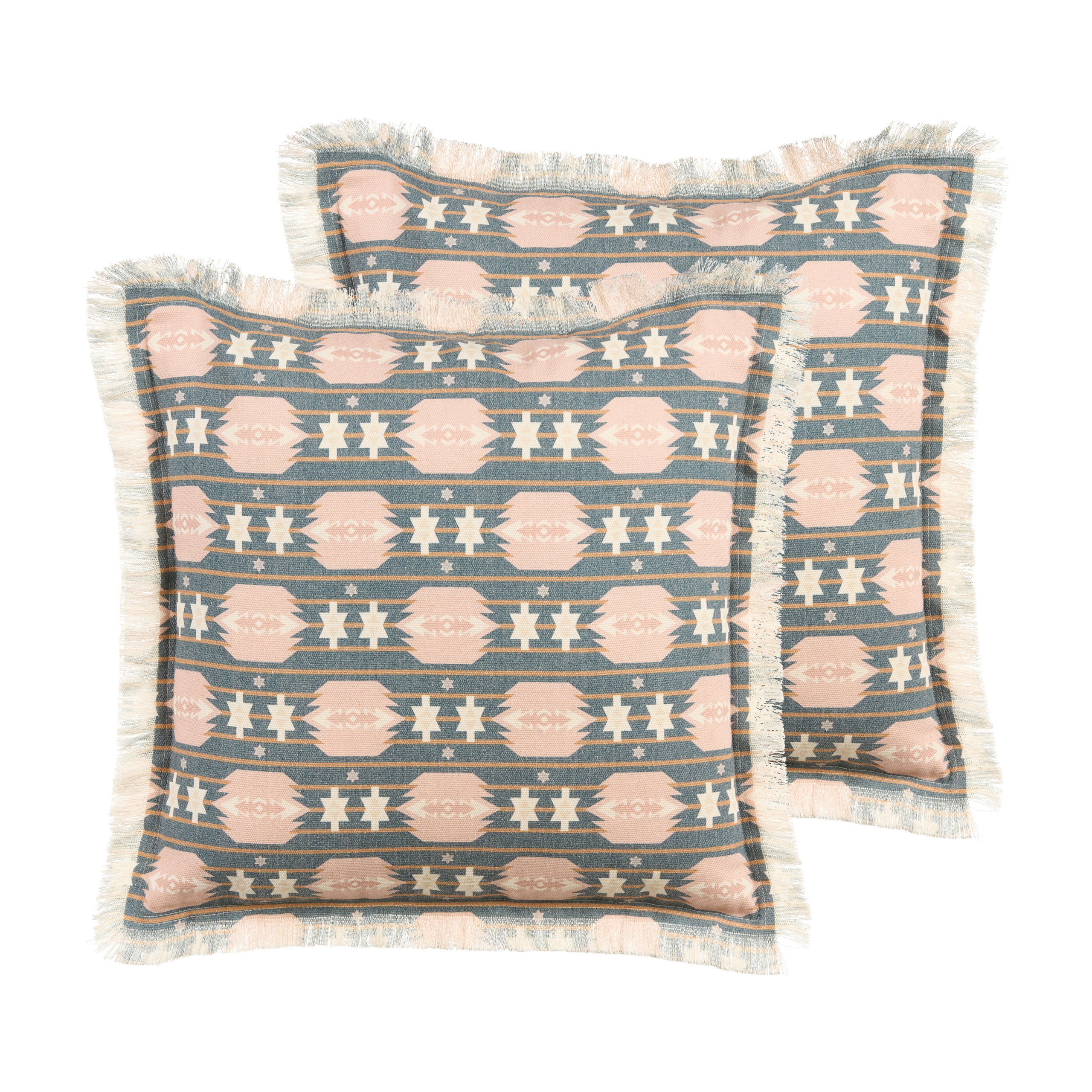 Lot de 2 coussins d'extérieur ARENZANO 40 x 60 cm Multicolore Motif
