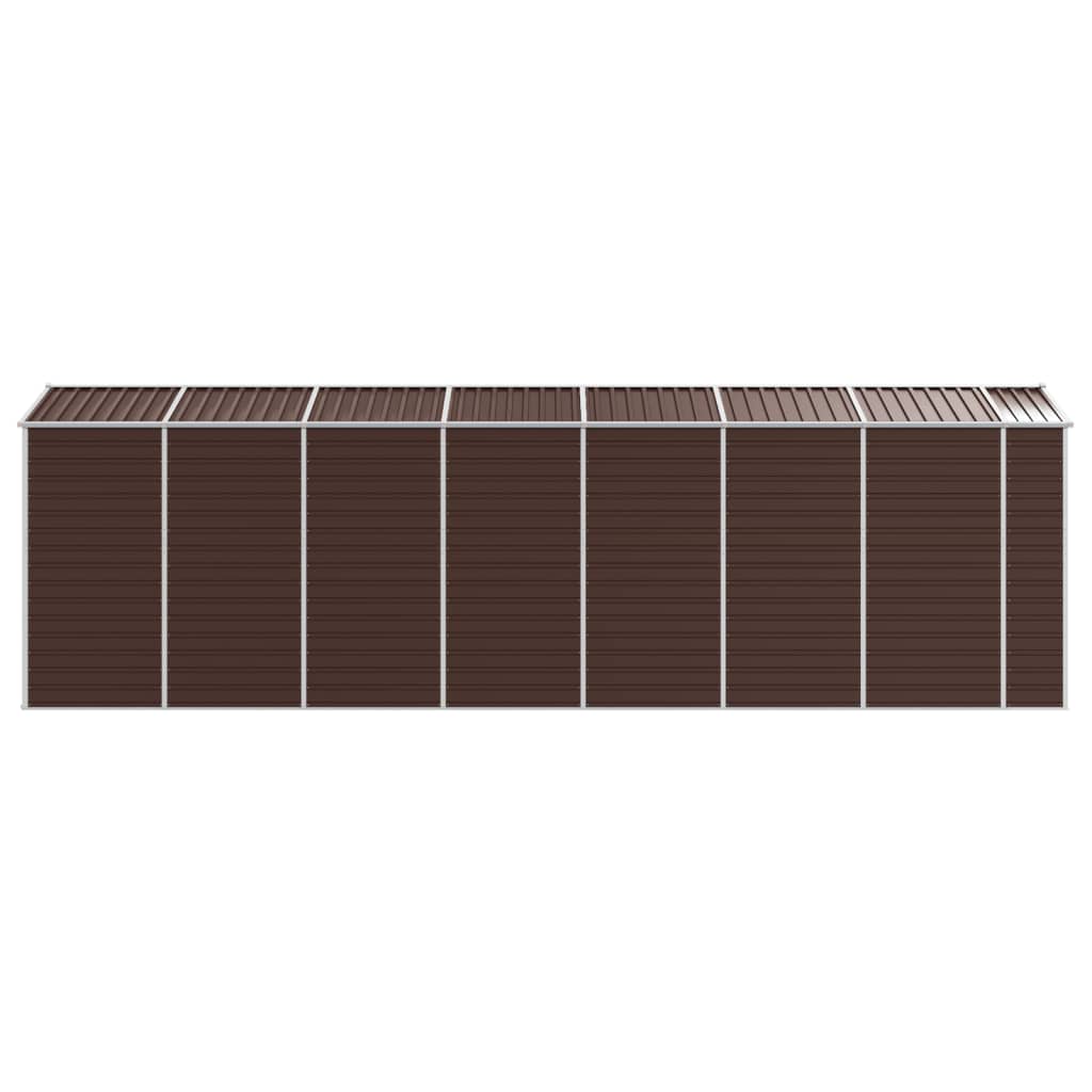 Maison Exclusive - Abri de jardin marron 191x640x198 cm acier galvanisé - 6
