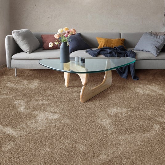 Moquette épaisse - Éclat - Shaggy marron clair - Echantillon 15 x 20 cm - 2