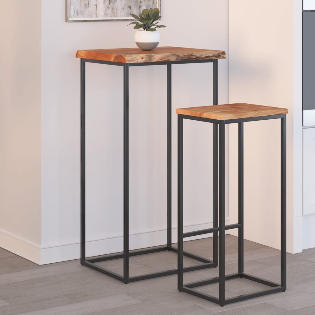 Tampo de mesa | Tampo de secretária retangular borda viva 40x40x2 | 5 cm acácia maciça CFW31133 - 2