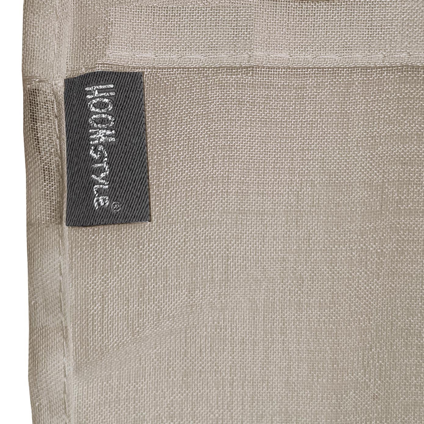 Rideau voilage transparent à galon fronceur - 140x270cm - Sable - HOOMstyle - 5