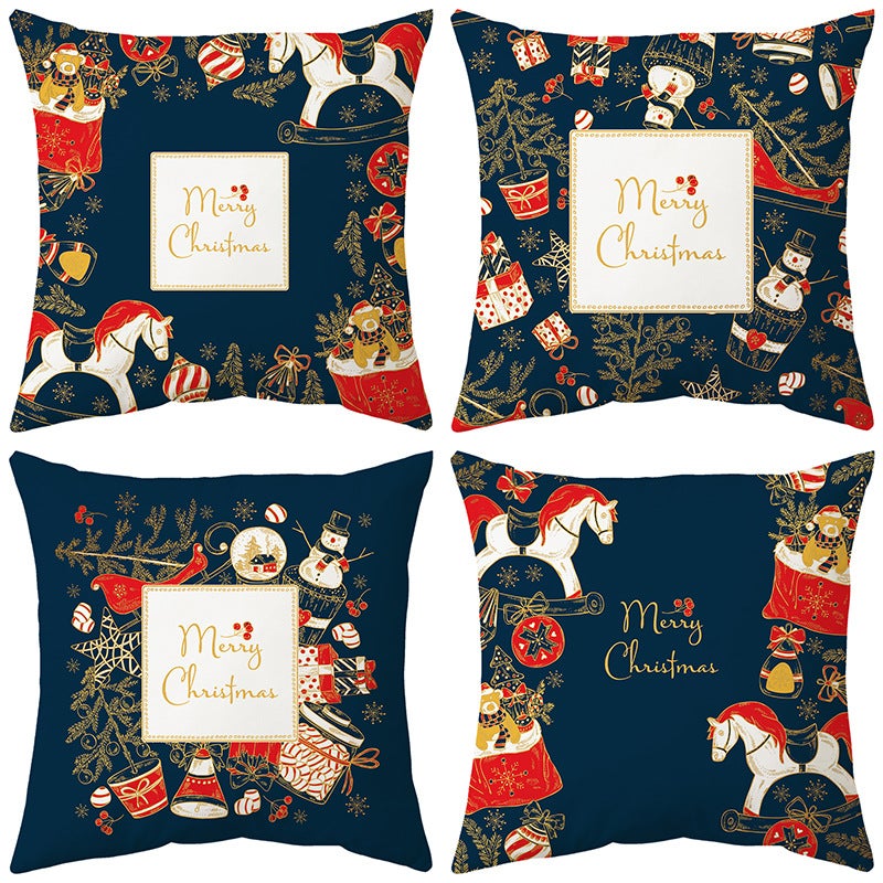 Cuscini Di Natale 2 Federe Cuscini Natale 45x45 Cm In Peluche Morbido - Decorazione Festiva Per Divano, Soggiorno E Camera Cuscino 45x45