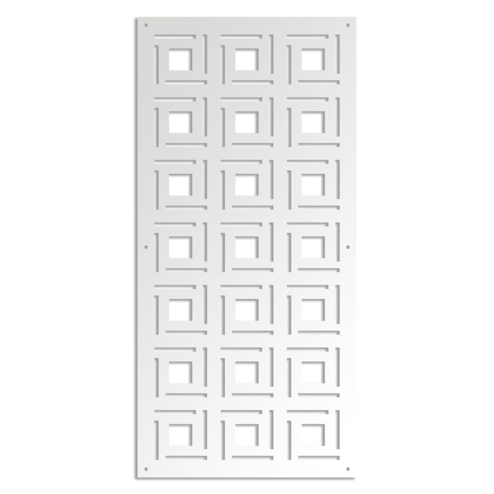 4SIDES - Panel perforowany z PVC - Osłona przeciwsłoneczna - Rozmiar 47x94 cm - Grubość 1 cm - Kolor BIAŁY
