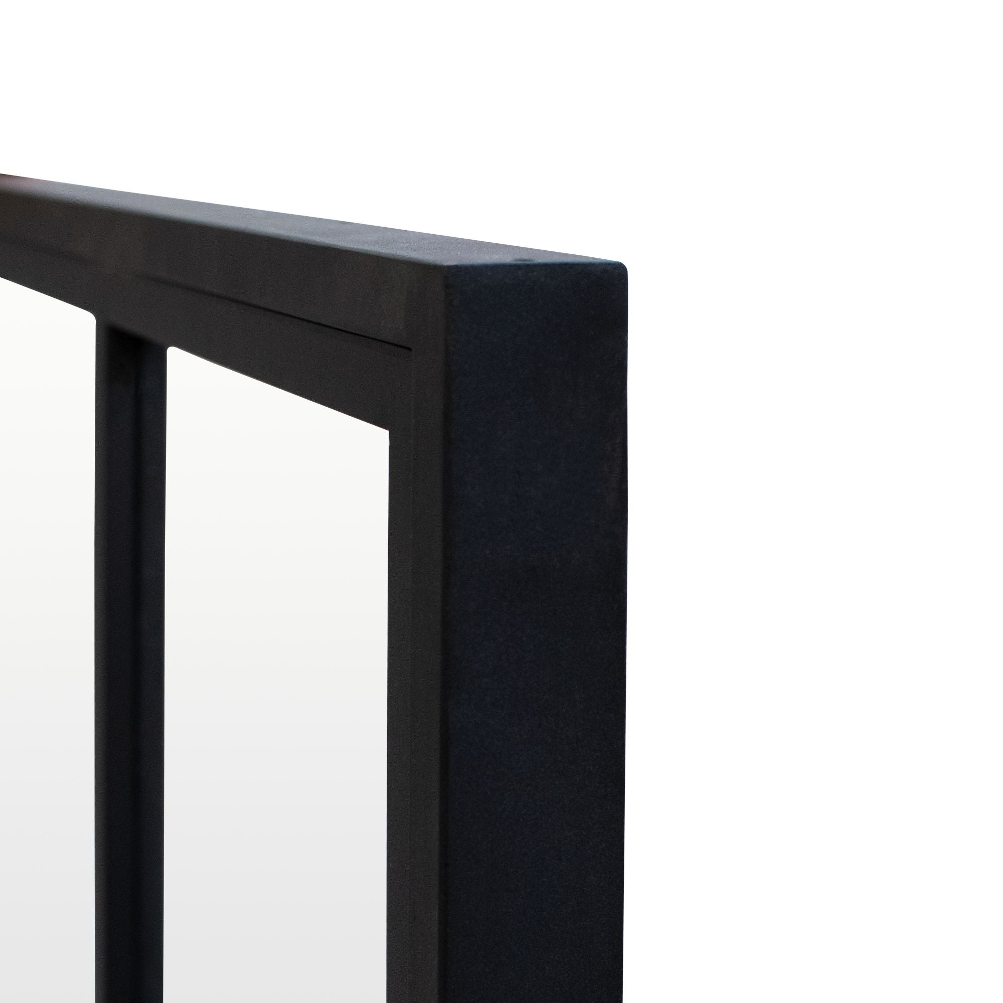 Verrière atelier acier noir mat 5 vitrages transparents inclus, H.130 x l.153 cm, SCHULTE, fenêtre d’intérieur, prête à poser, finition complète - 5