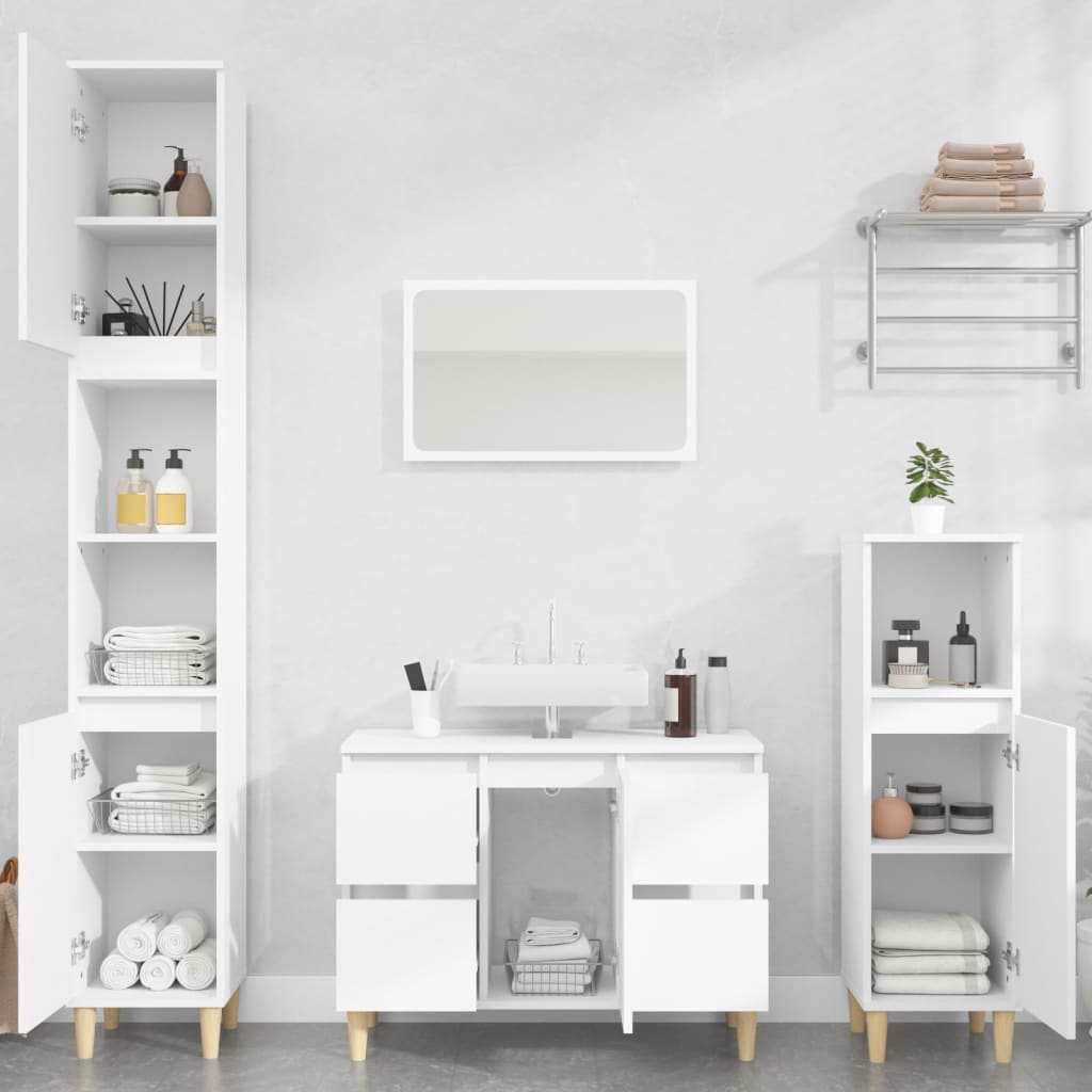 Juego de muebles de baño 3 pzas madera contrachapada