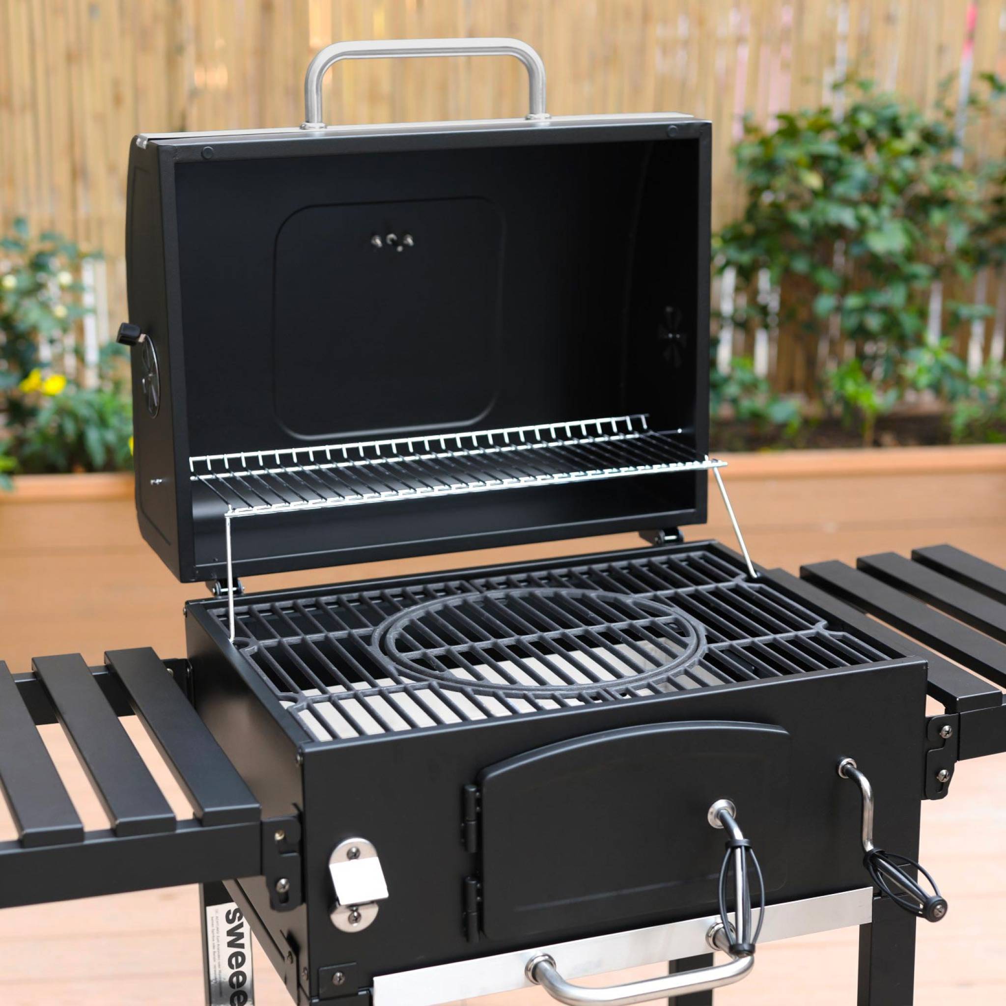 Barbecue a carvão, Bernard, Preto, 122x65x103.5 cm - 3