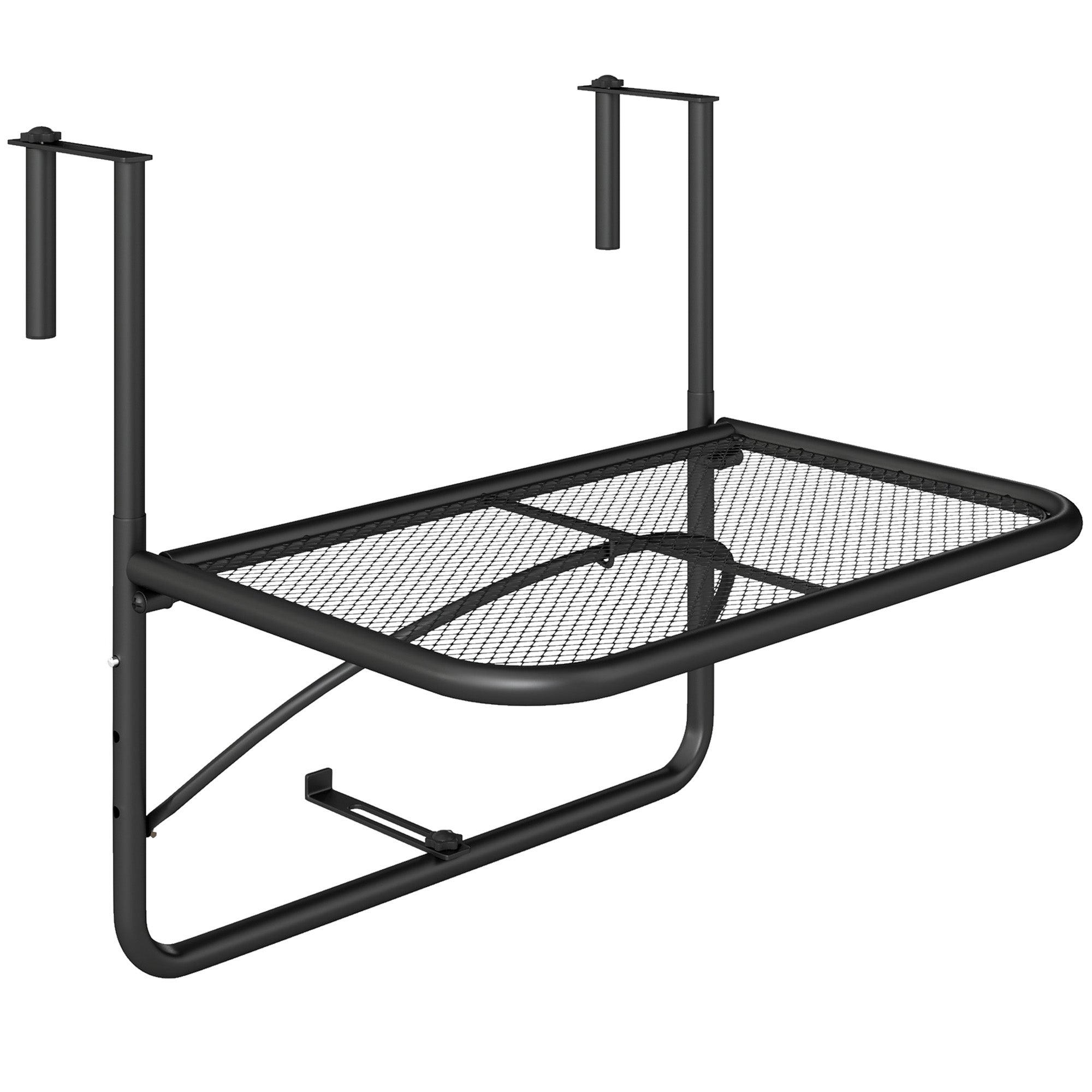 Table d'appoint d'extérieur rectangulaire en Métal Noir 1 places - 2