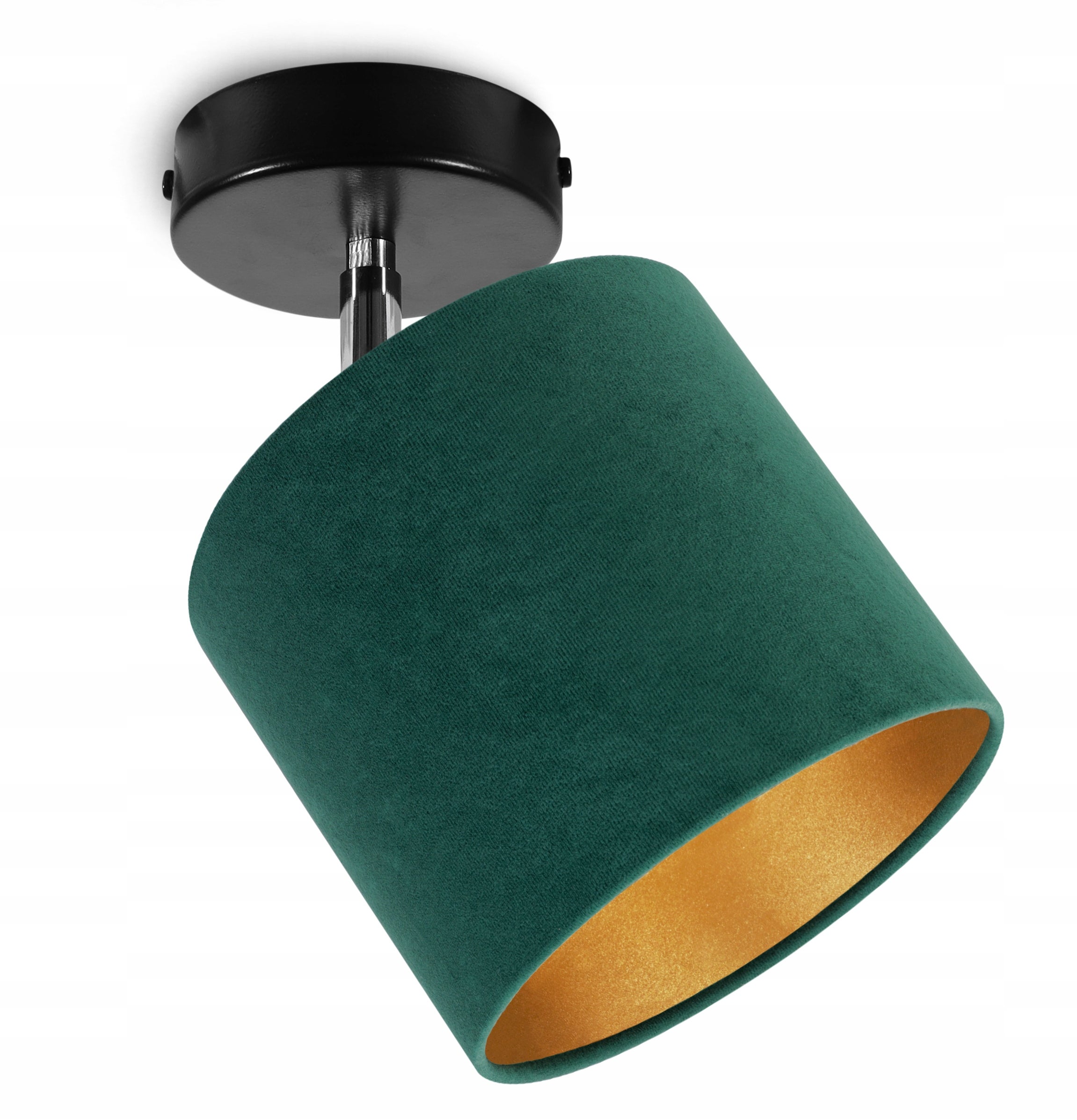 Aplica de perete modern Mediolan 1xE27 abajur cilindric verde/aur Light Home LH