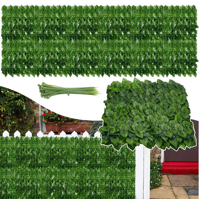 Haie Artificielle en Feuille, Brise-Vue Artificielles Décoration Murale ...
