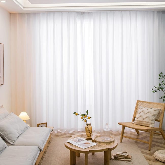 Tenda Sheer Sfumata Blu 100x270 Cm | Morbida E Traspirante Per Soggiorno E Camera Da Letto | Filtra I Raggi UV