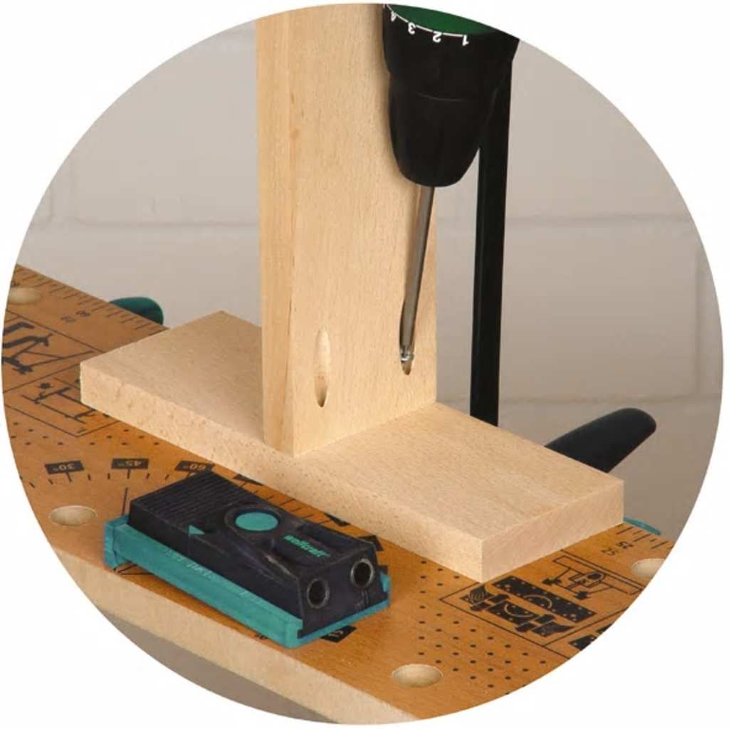 Coffret d'Assemblage Invisible Undercover Jig, Tête de vis Torx - Assemblage en angle, en T et à plat - wolfcraft 4642100 - 7