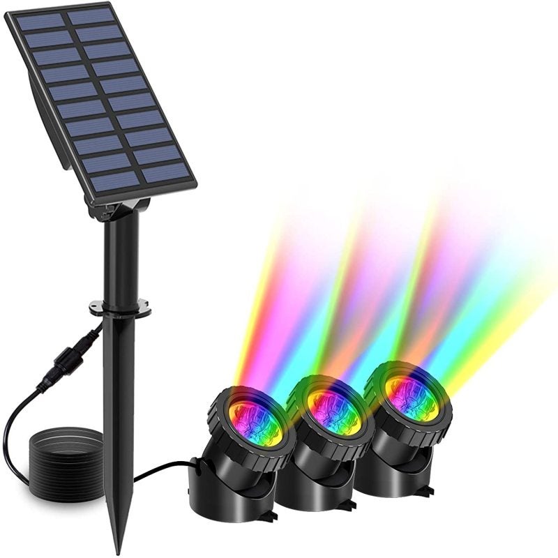 Lampes solaires d'extérieur 288 LED, étanches, avec détecteur de