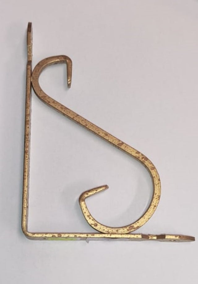 VECA - REGGIMENSOLA IN FERRO BATTUTO PER ARREDO CASA 20CM - COLORE ARTE POVERA