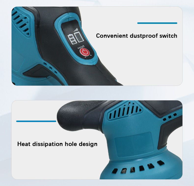 Polisseuse pour voiture, mini-polisseuse sans fil à batterie lithium, 8 vitesses, cireuse pour voiture, polisseuse pour voiture (chargeur européen) - 8