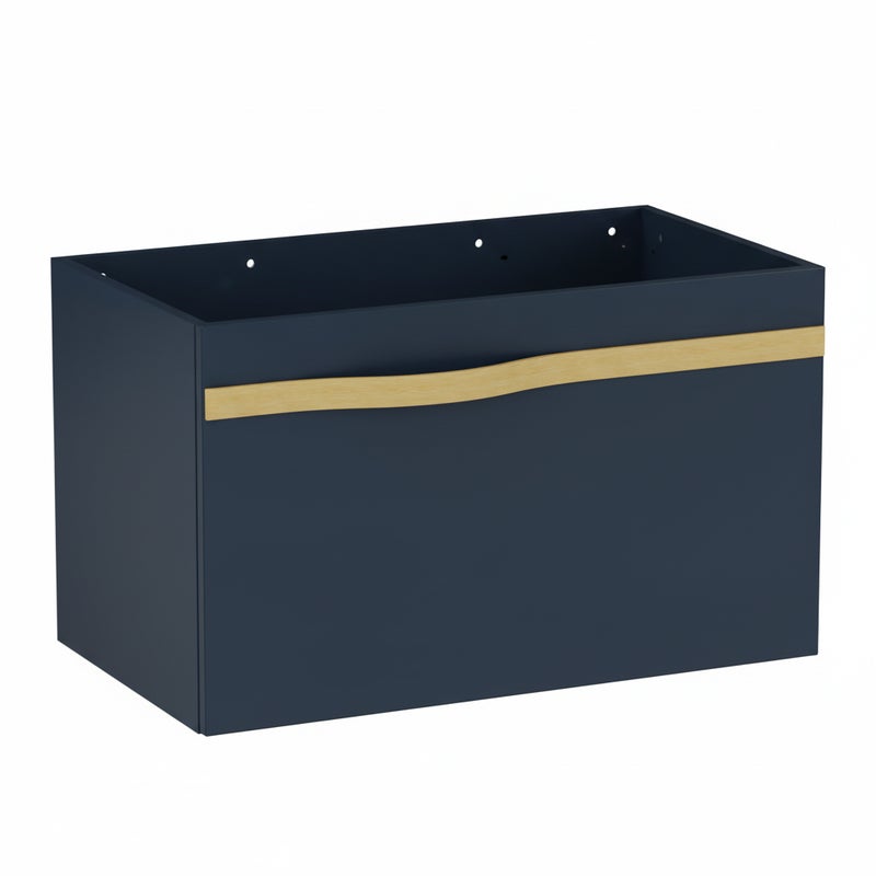 Szafka pod umywalkę VOG 69 granatowa półmat ze złoty uchwyt bez umywalki