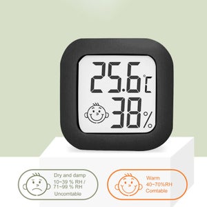 Lot De 4 Thermomètres D'intérieur LCD Numériques - Mini Thermomètres Hygromètres - Pour Chambre De Bébé, Salon, Bureau, Serre