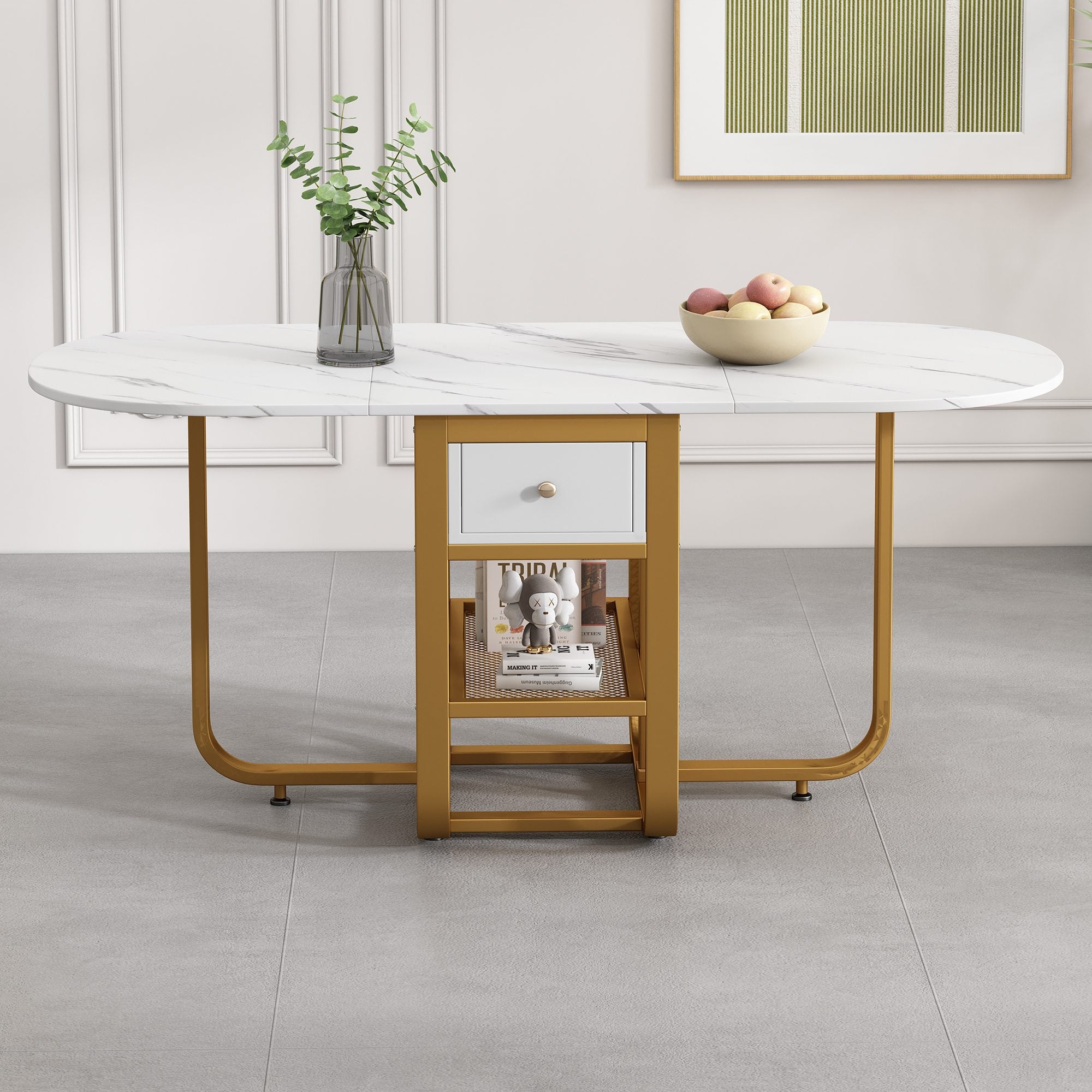 Table Manger Pliante R tractable Polyvalente Avec 2 Tiroirs Et Table Manger Pliante R tractable Polyvalente Avec 2 Tiroirs Et