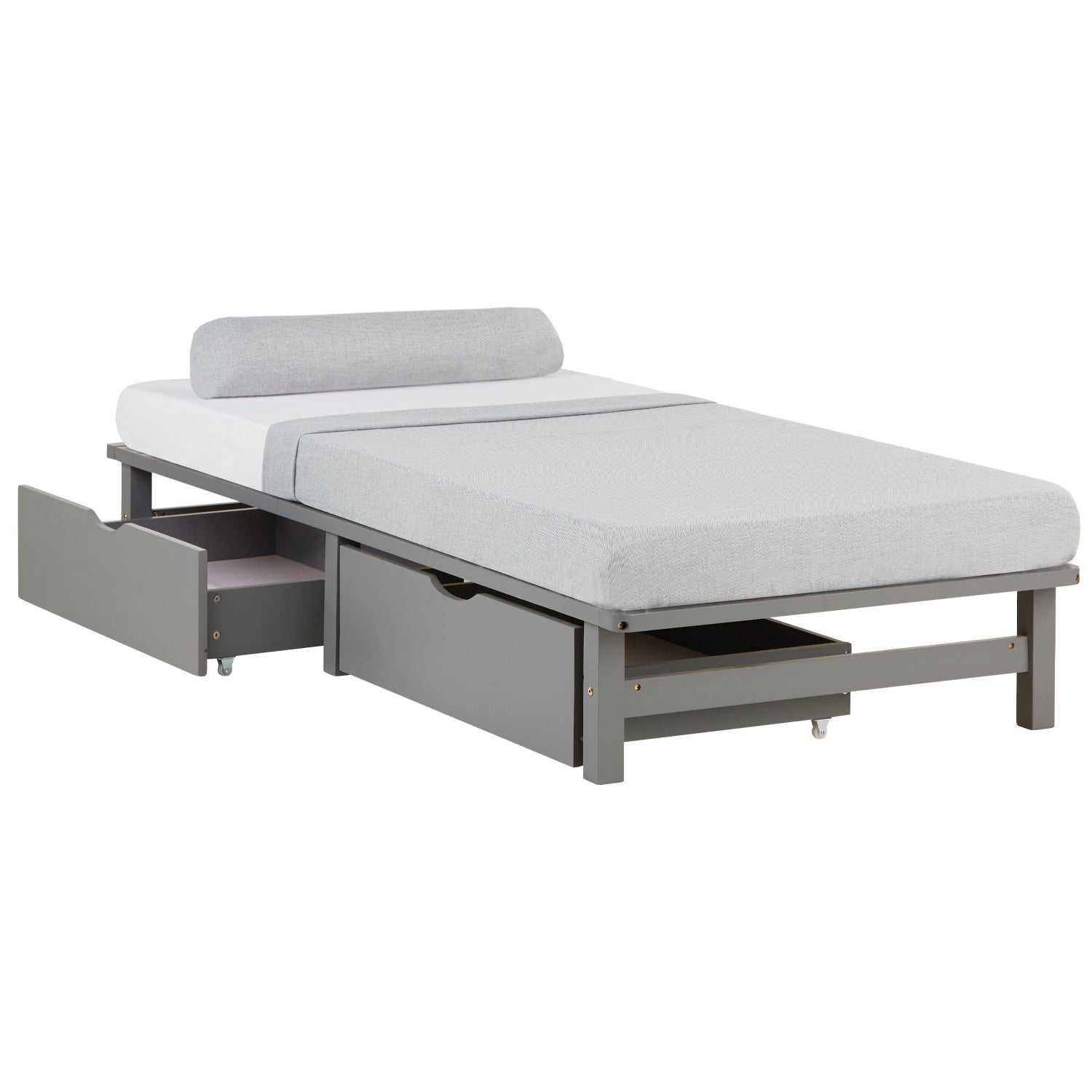 Letto Singolo Letto Pallet Con Cassetti Spalliera Letto