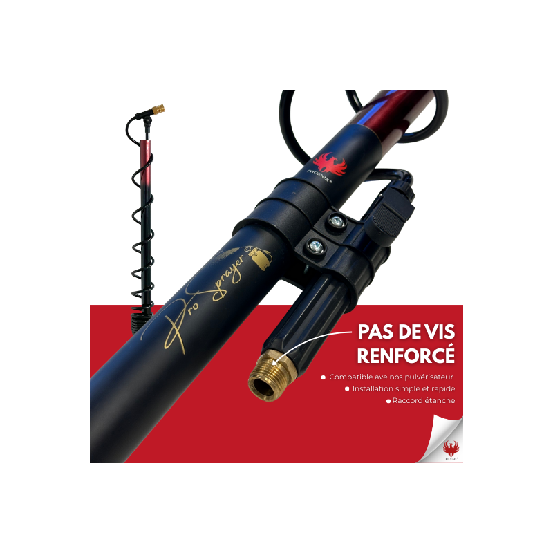 Perche EVO PHOENIX télescopique 5.4M pour PRO - DORSAL et GLADIATOR SPRAYER - 6