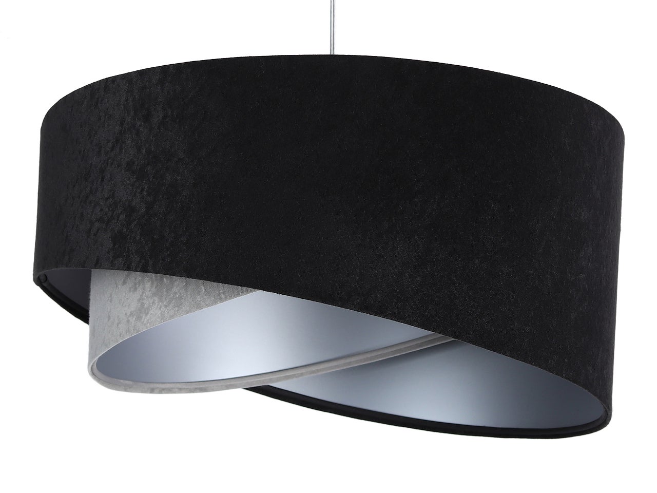 Lampa wisząca SHAPELESS czarna/szara/srebrna
