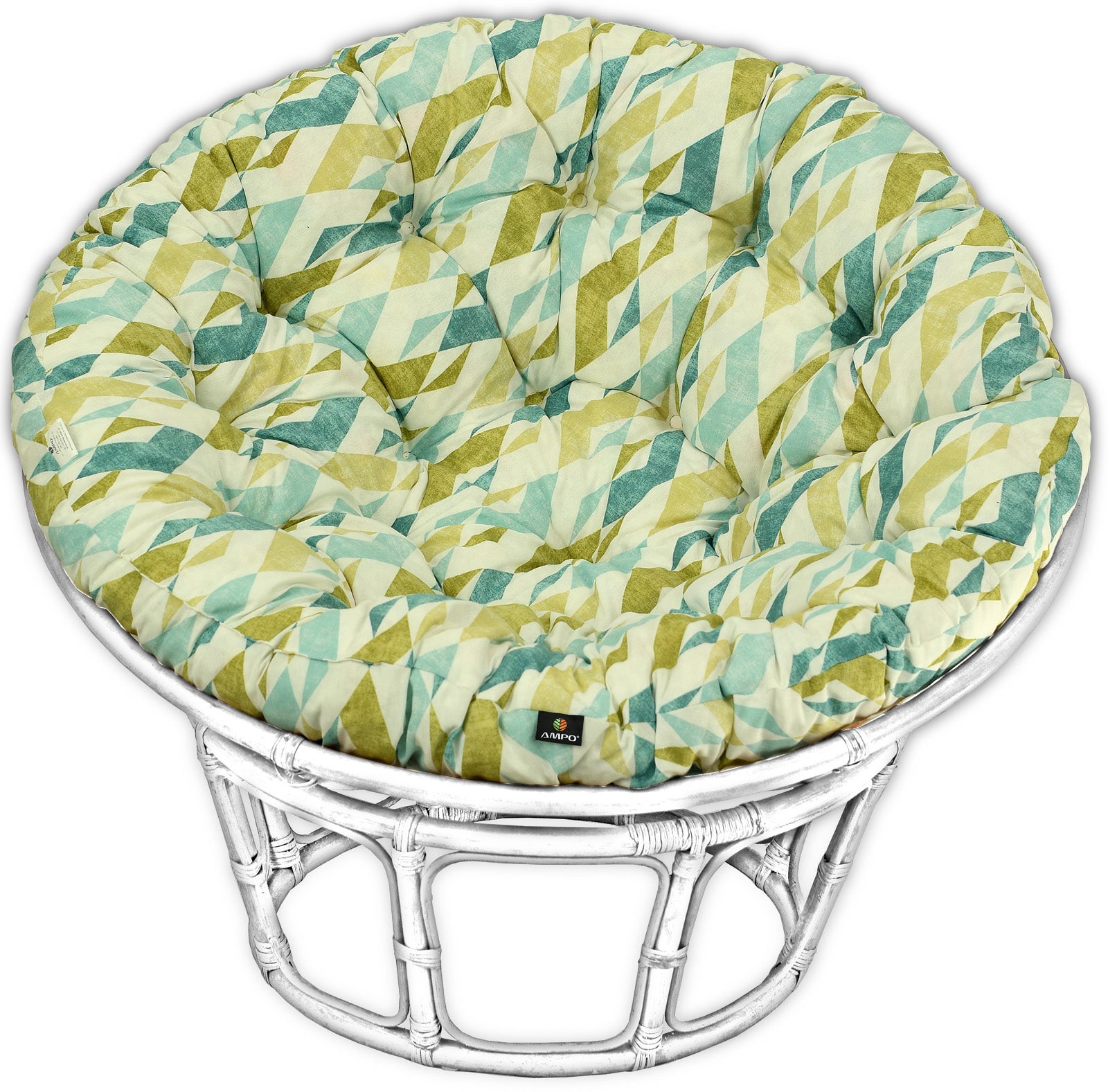 Poduszka na huśtawkę bocianie gniazdo AMPO beżowy niebieski 110 cm 1 szt.