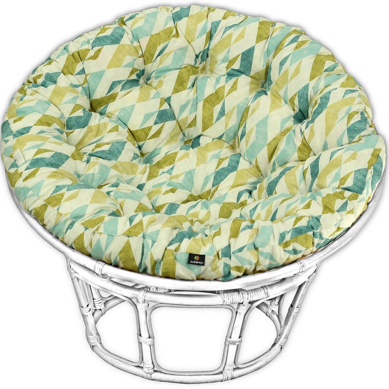 Poduszka na huśtawkę bocianie gniazdo AMPO beżowy niebieski 110 cm 1 szt.