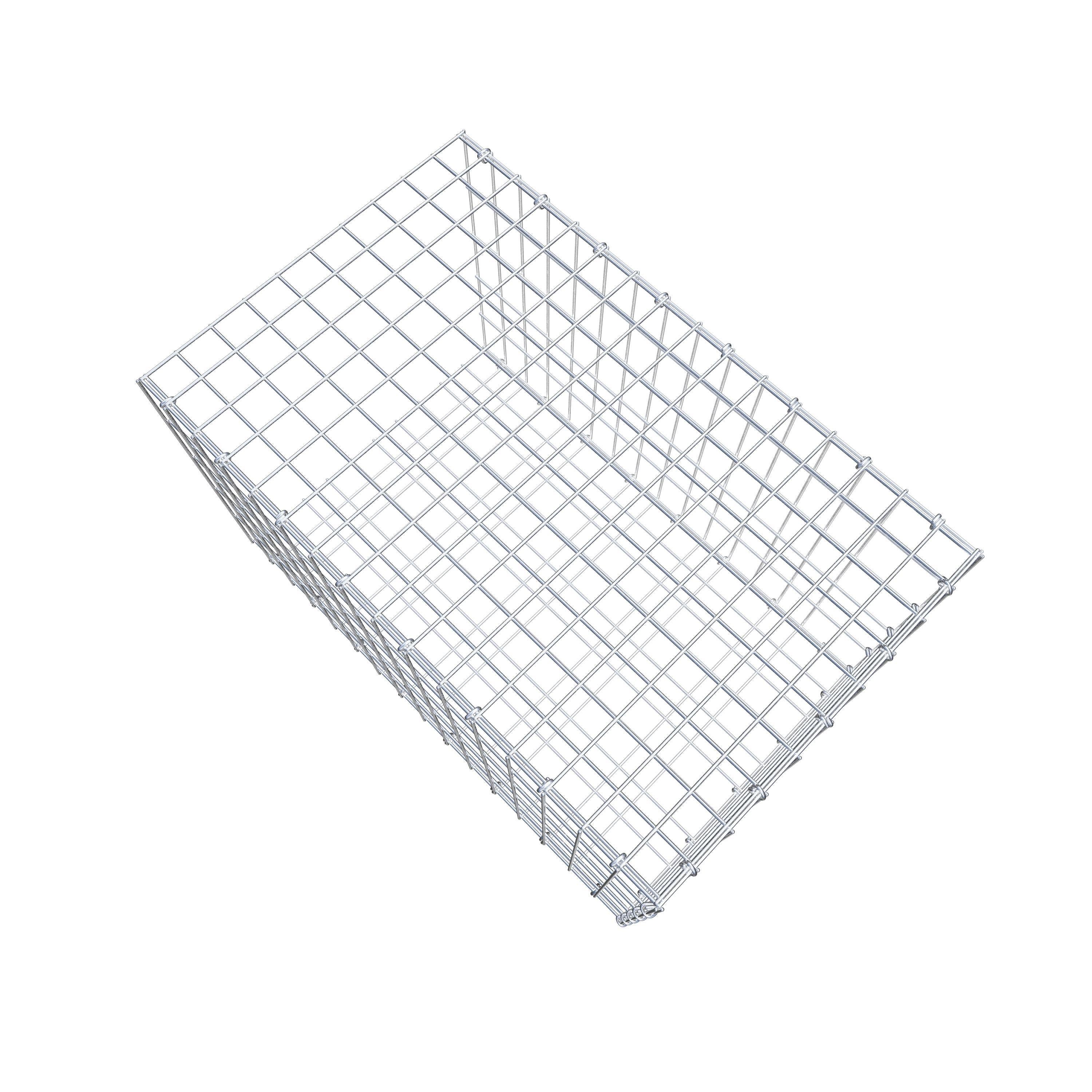 Gavión para alargar en acero galvanizado 80x50x50cm (LxAxP), malla 5 x 10cm, Anillo en C, sin rejilla frontal - 8