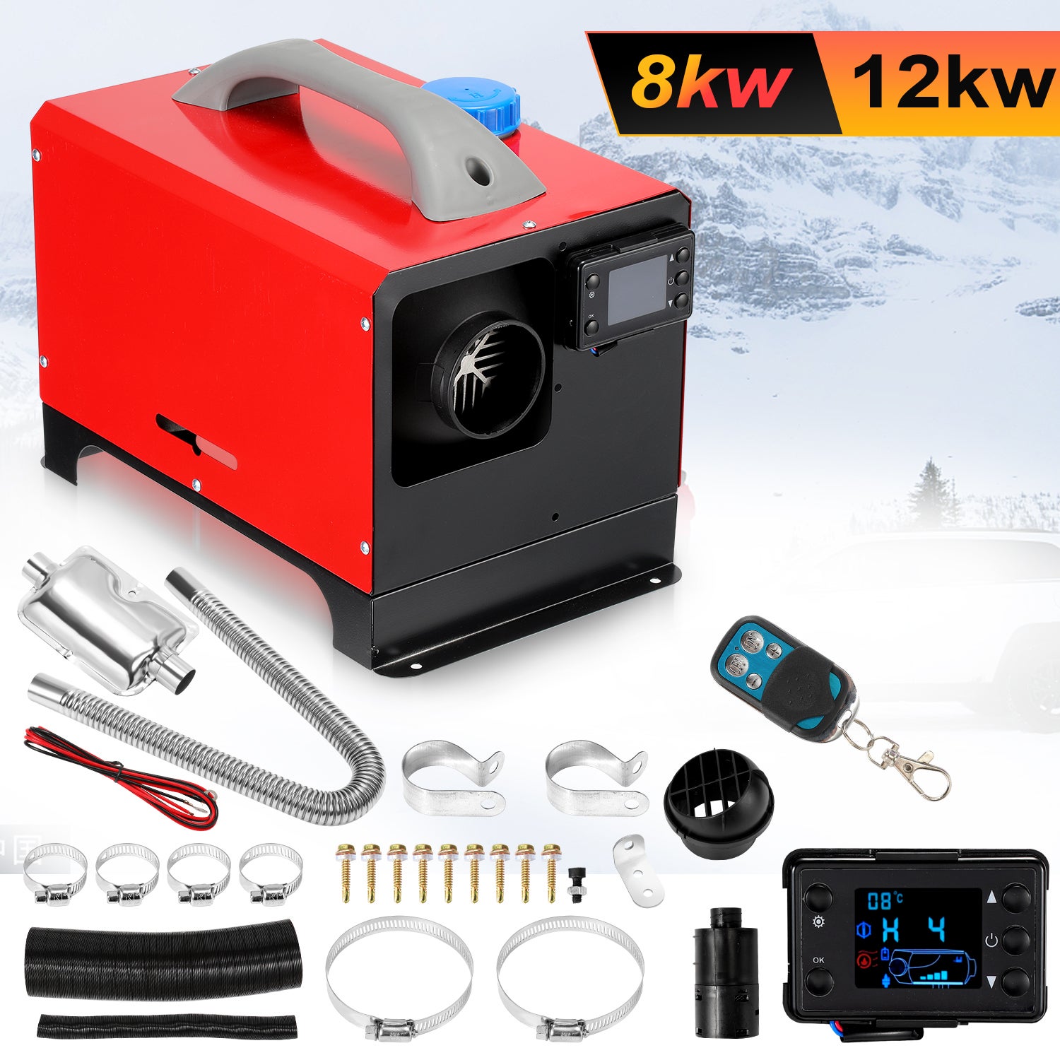 Riscaldatore 8kw 12v Riscaldatore Aria Diesel VELPAX 8KW 12V - Per Camper, Barche E Veicoli Sistema Riscaldamento Autonomo Per Auto - Foto 4