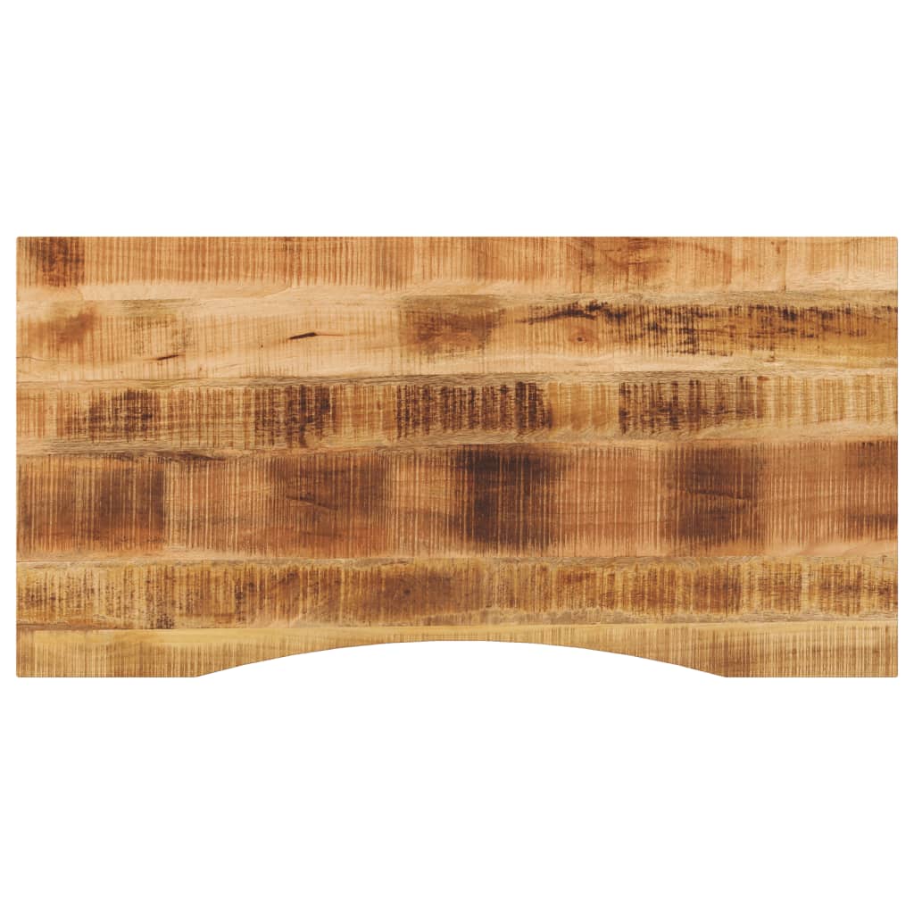 Tablero de escritorio con curva 120x60x2,5 cm madera maciza de mango en bruto