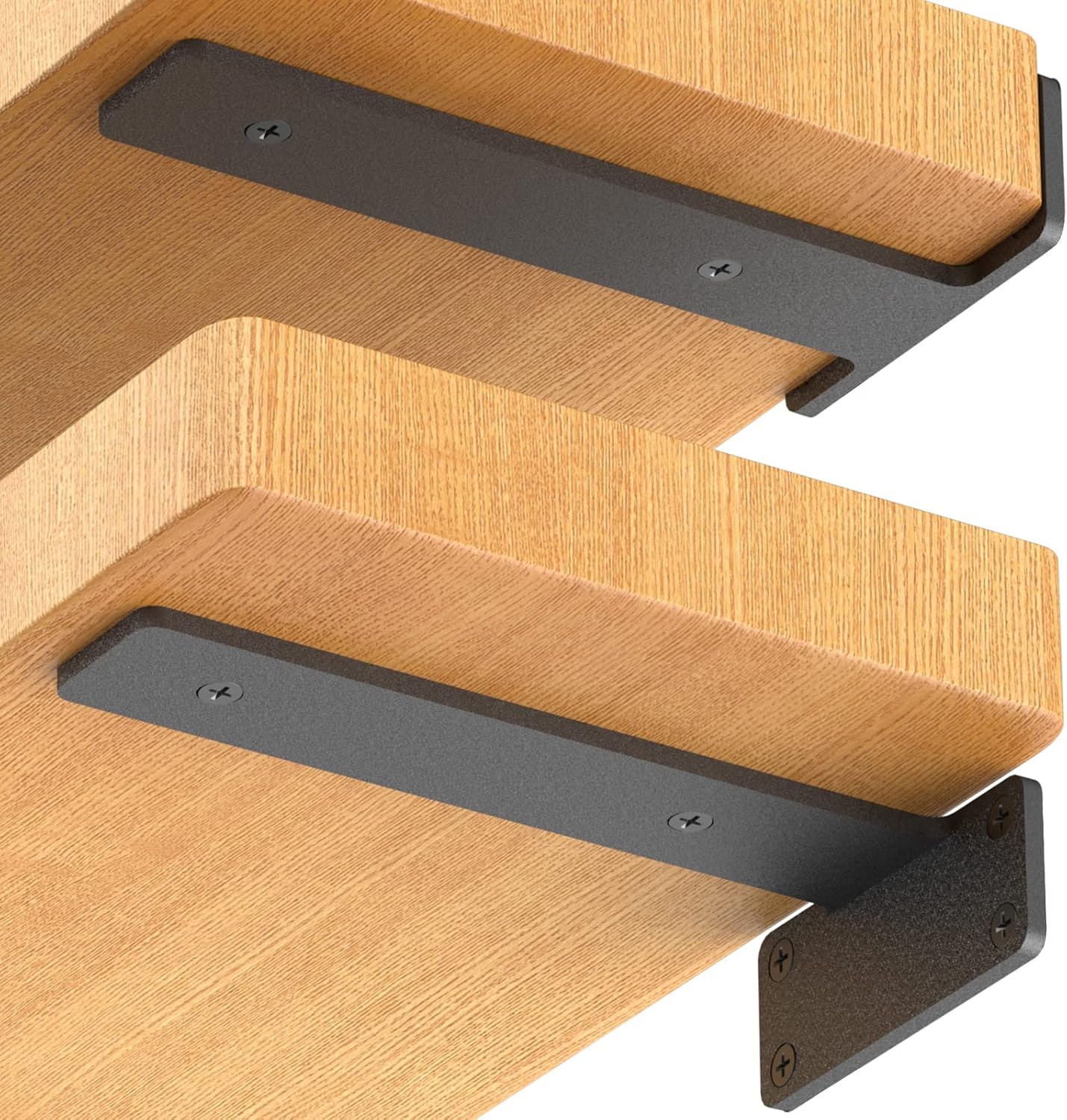 Lot de 2 supports d'étagère en bois : support mural triangulaire en Lot de 2 supports d'étagère en bois : support mural triangulaire en