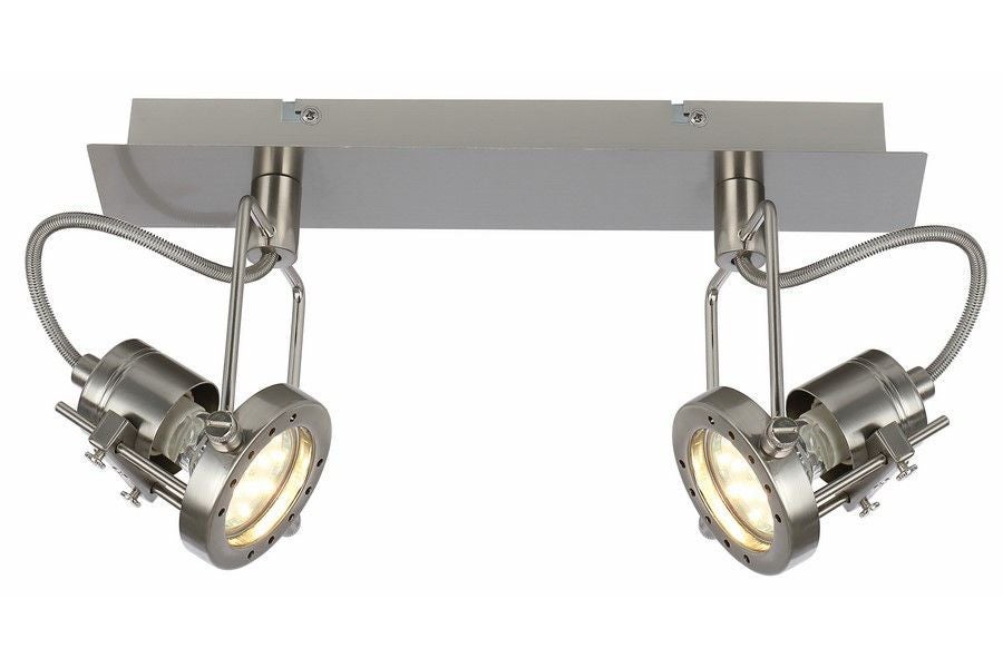 Lampa sufitowa wisząca Fiji 2 satyno-chromowana 2xGU10x50W retro wym: 16 x 32 x 6 cm metal Reality