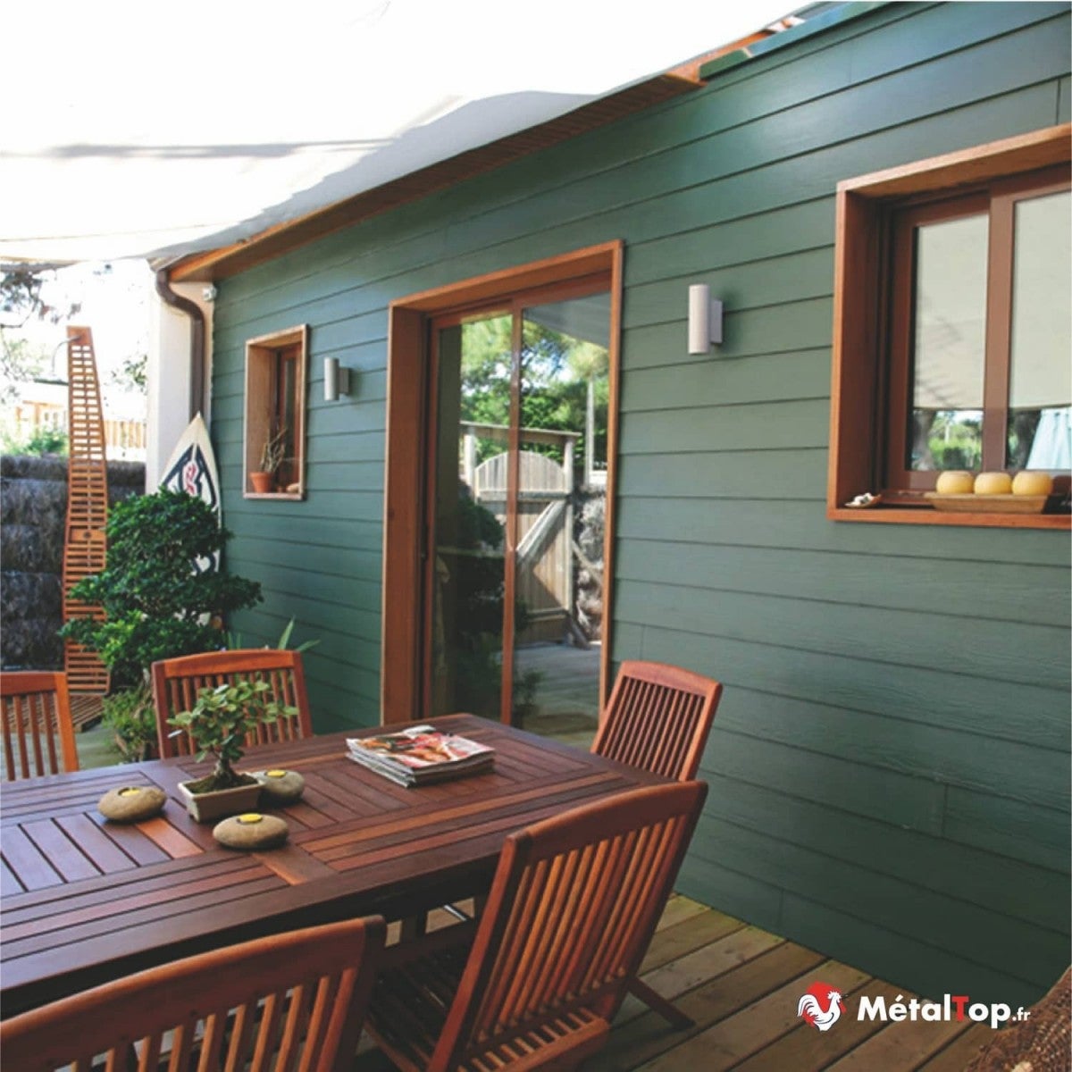 Peinture Bardage Bois - Telegris 4 - RAL 7047 - 15 L - Métaltop - 8