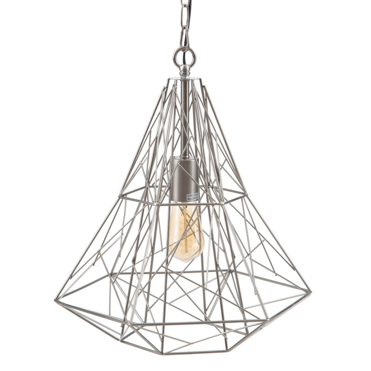 L mpara De Techo Metal Plata 35 X 35 X 45 Cm Leroy Merlin L mpara de techo metal plata 35 x 35 x 45 cm leroy merlin