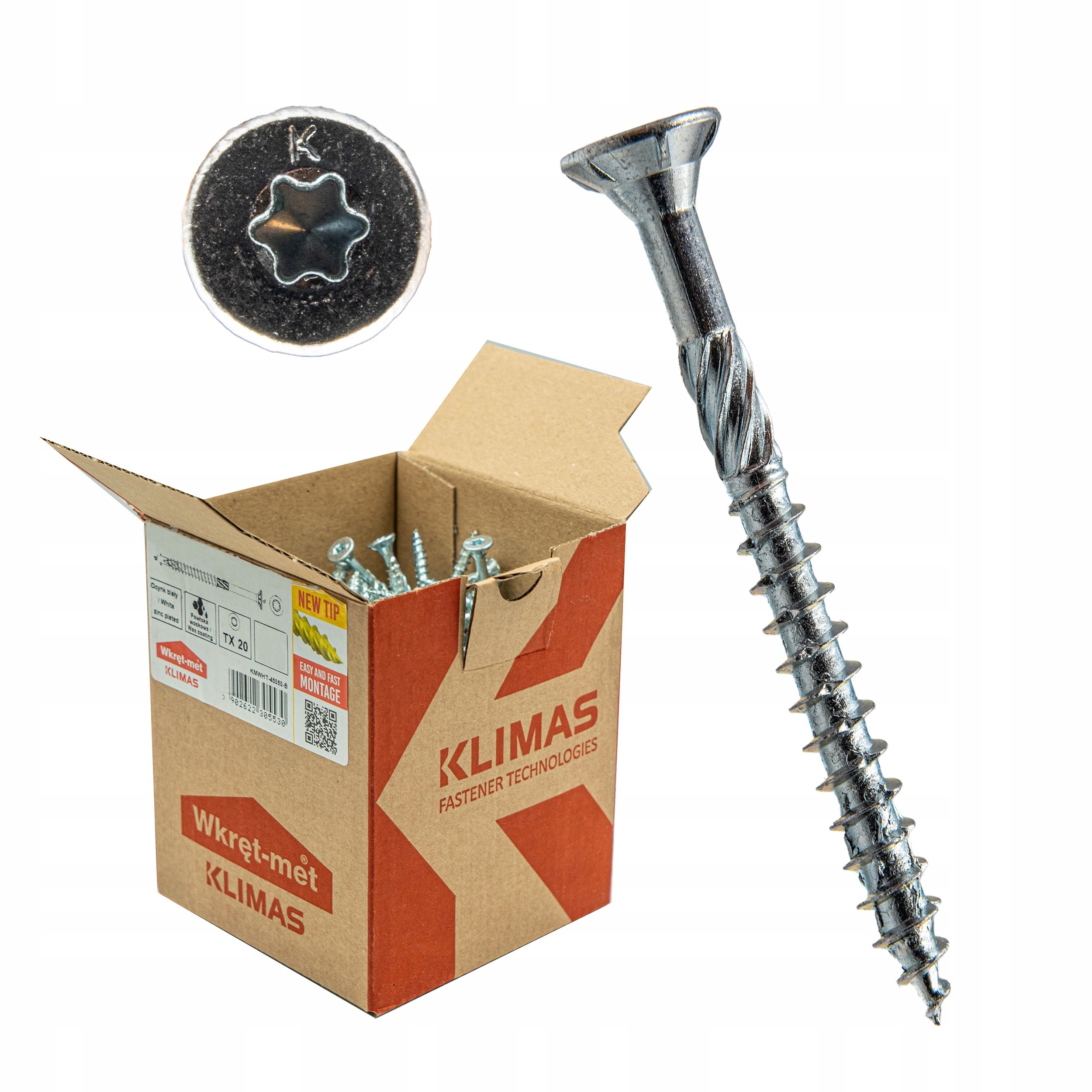 Wkręty hartowane do drewna Wkręt-Met 4,5 x 70 mm 250 szt. Srebrne