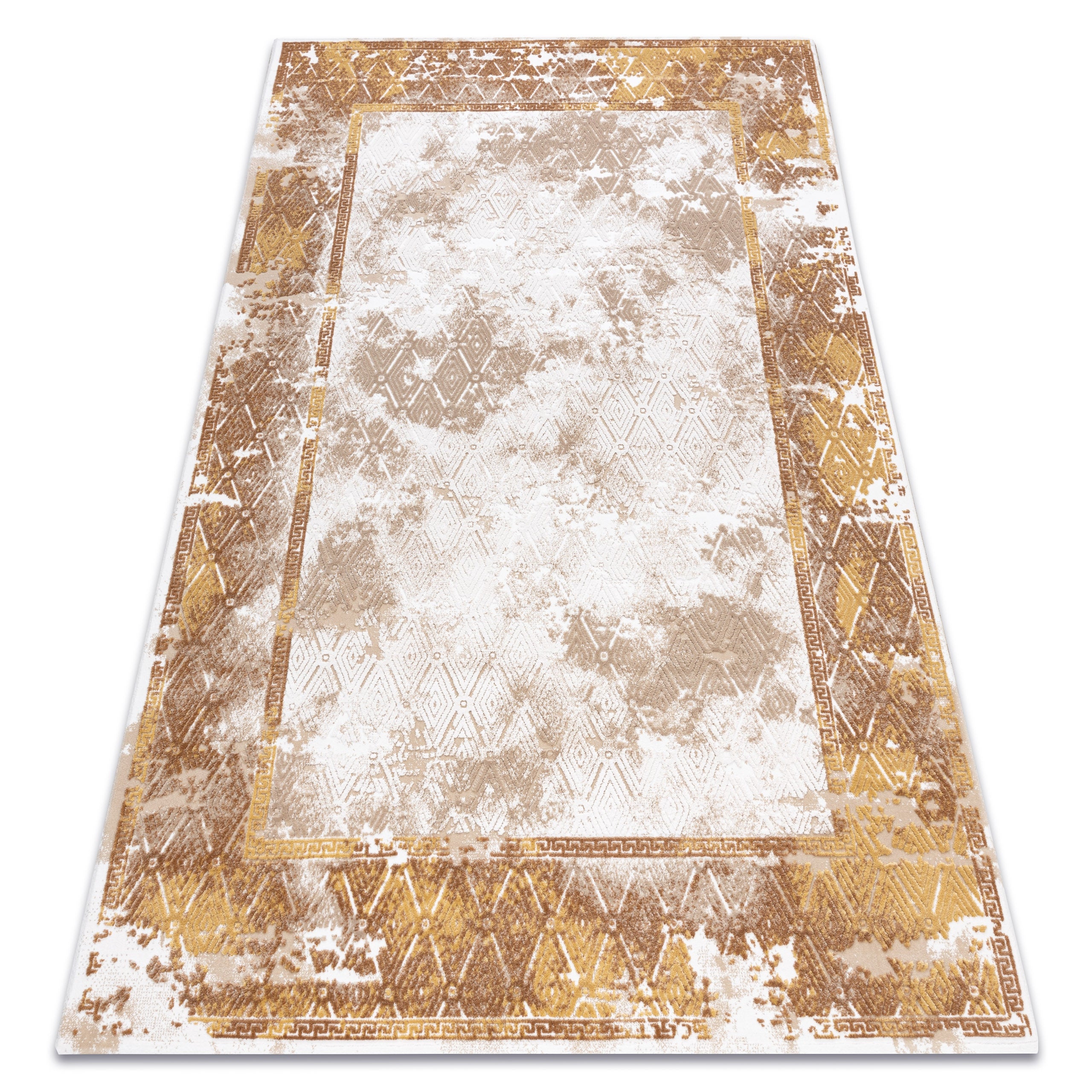 Dywan AKRYL VALS 0W1738 H02 58 Ramka marmur przecierany beż / miedziany 80x100 cm