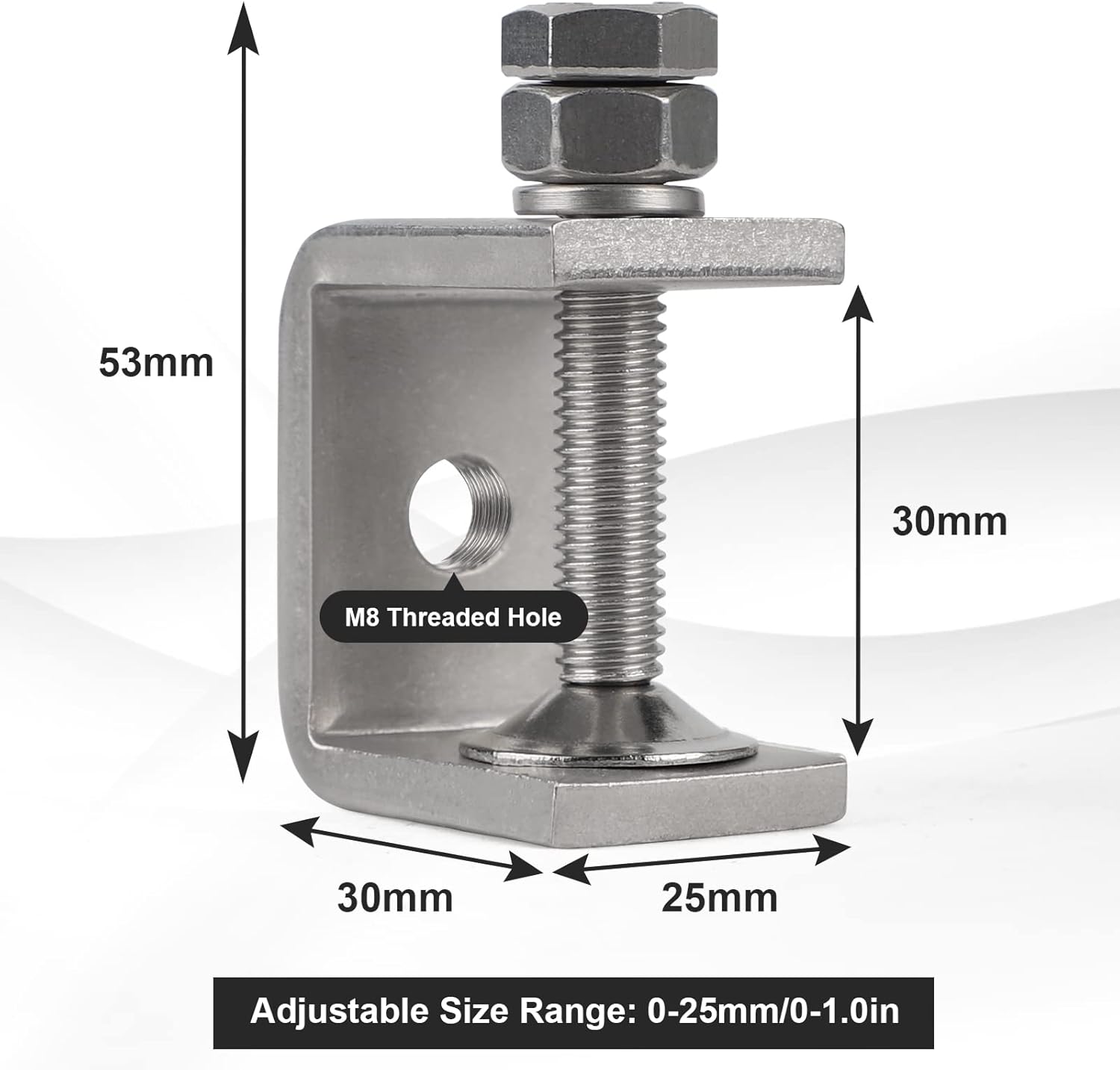 Set Da 6 Morsetti A C In Acciaio Inox 304 - Regolabili 0-25 Mm Per Falegnameria E Saldatura - Foto 9