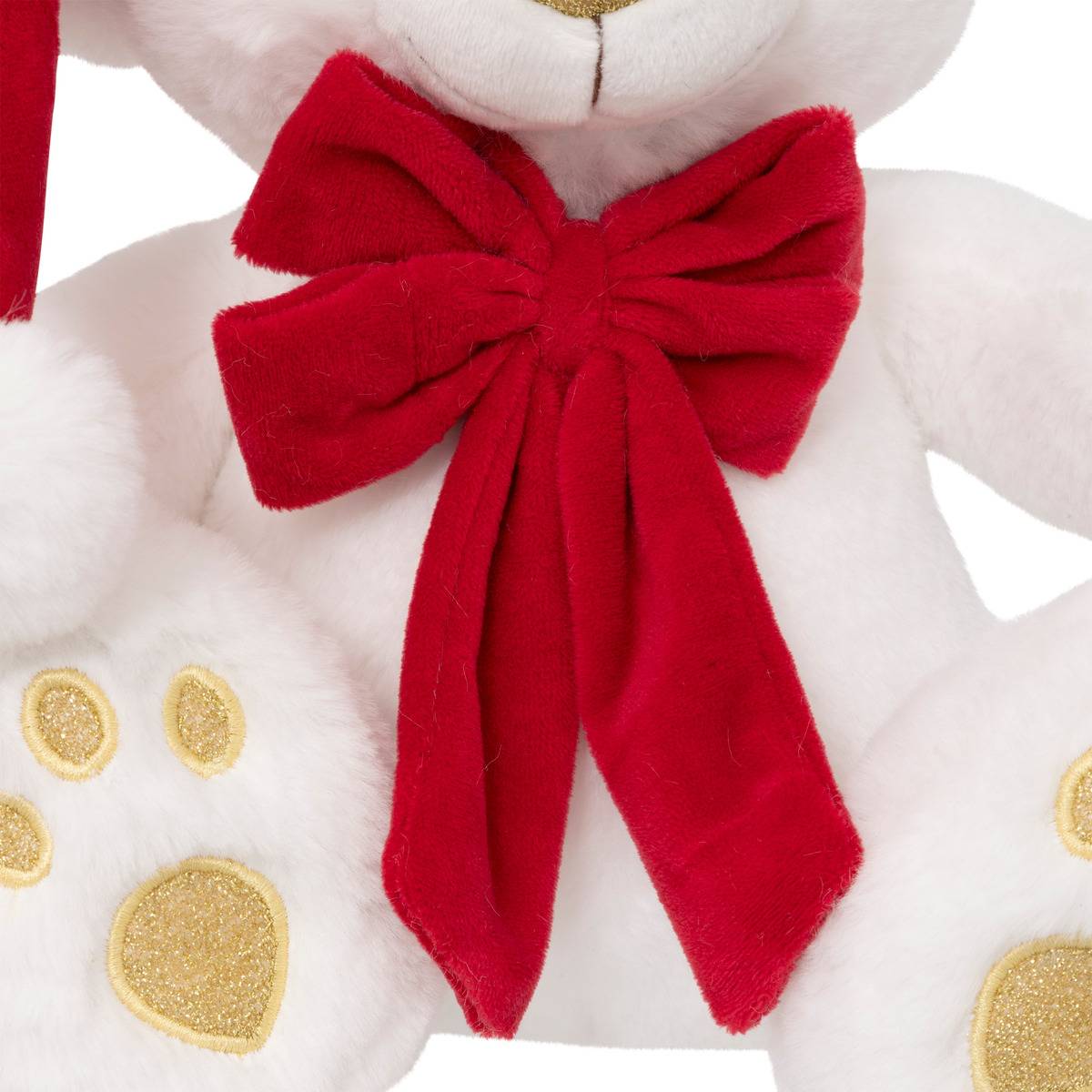 PELUCHE OURS BLANC BONNET 25CM - Feeric lights & christmas - 3