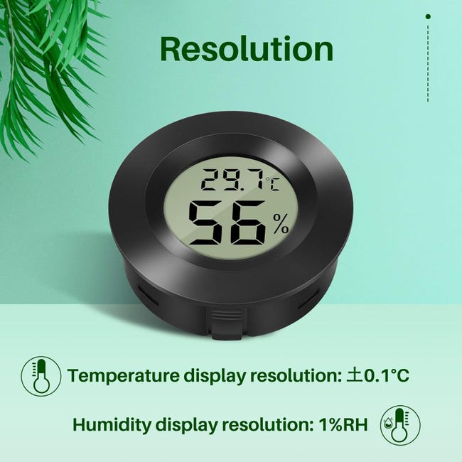 Lot De 6 Hygromètres Intérieurs Thlevel - Thermomètre Humidité Numérique Mini LCD