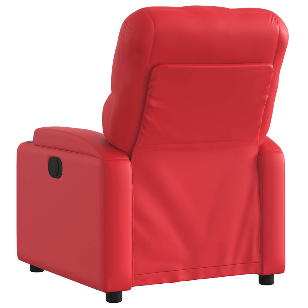 Fauteuil inclinable Rouge Similicuir - 3