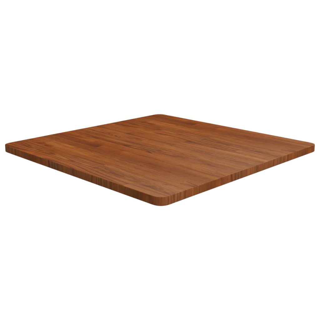 Tablero de mesa | tablero de escritorio| superficie de mesa cuadrada madera roble marrón oscuro 80x80x2,5cm cfw21974