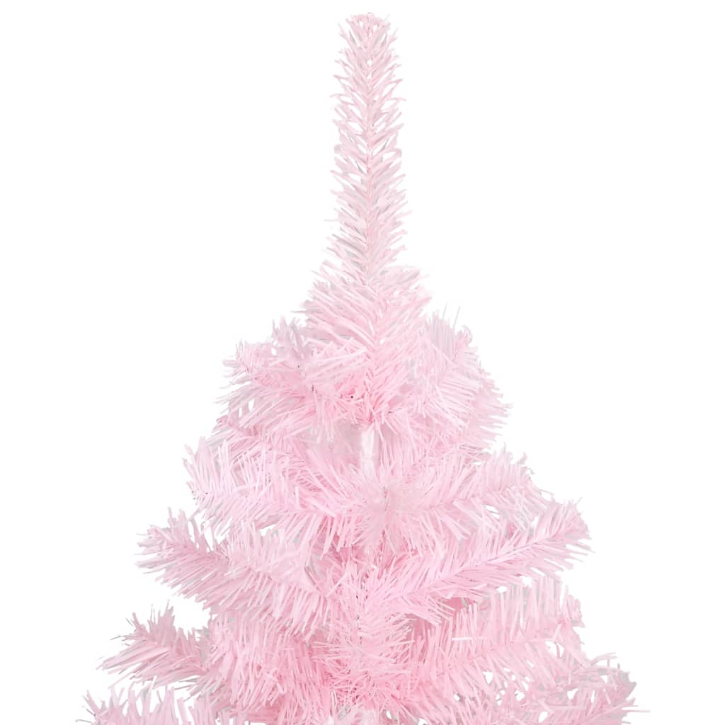 Maison Exclusive - Albero di Natale Artificiale Sottile con Base Rosa 150 cm PVC - 7