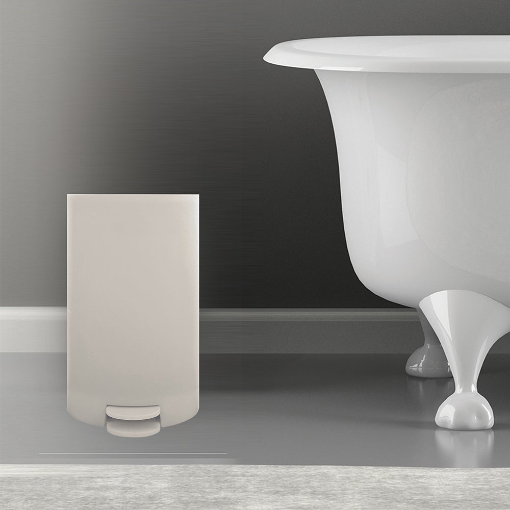 Pattumiera bagno 3 L in polipropilene beige con apertura a pedale Orbix - 4