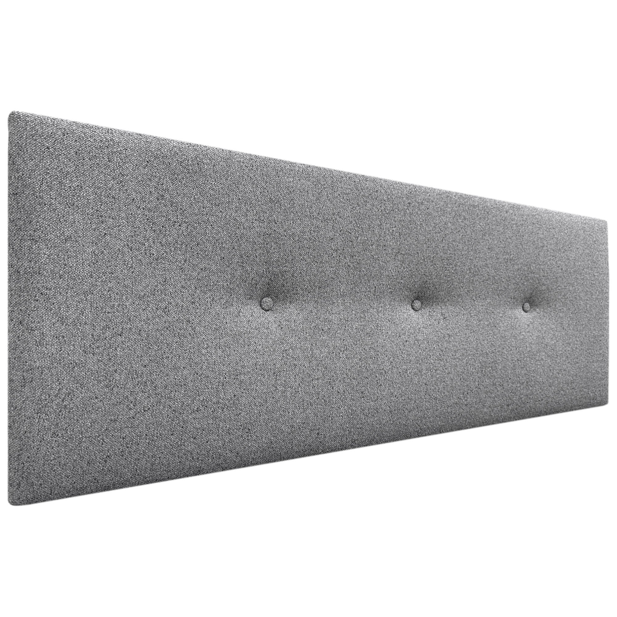 Dhome cabecero de tela acualine liso con botones tapizado de alta gama cabezal lujo cama dormitorio moderno acolchado (tela cemento, 145cm)