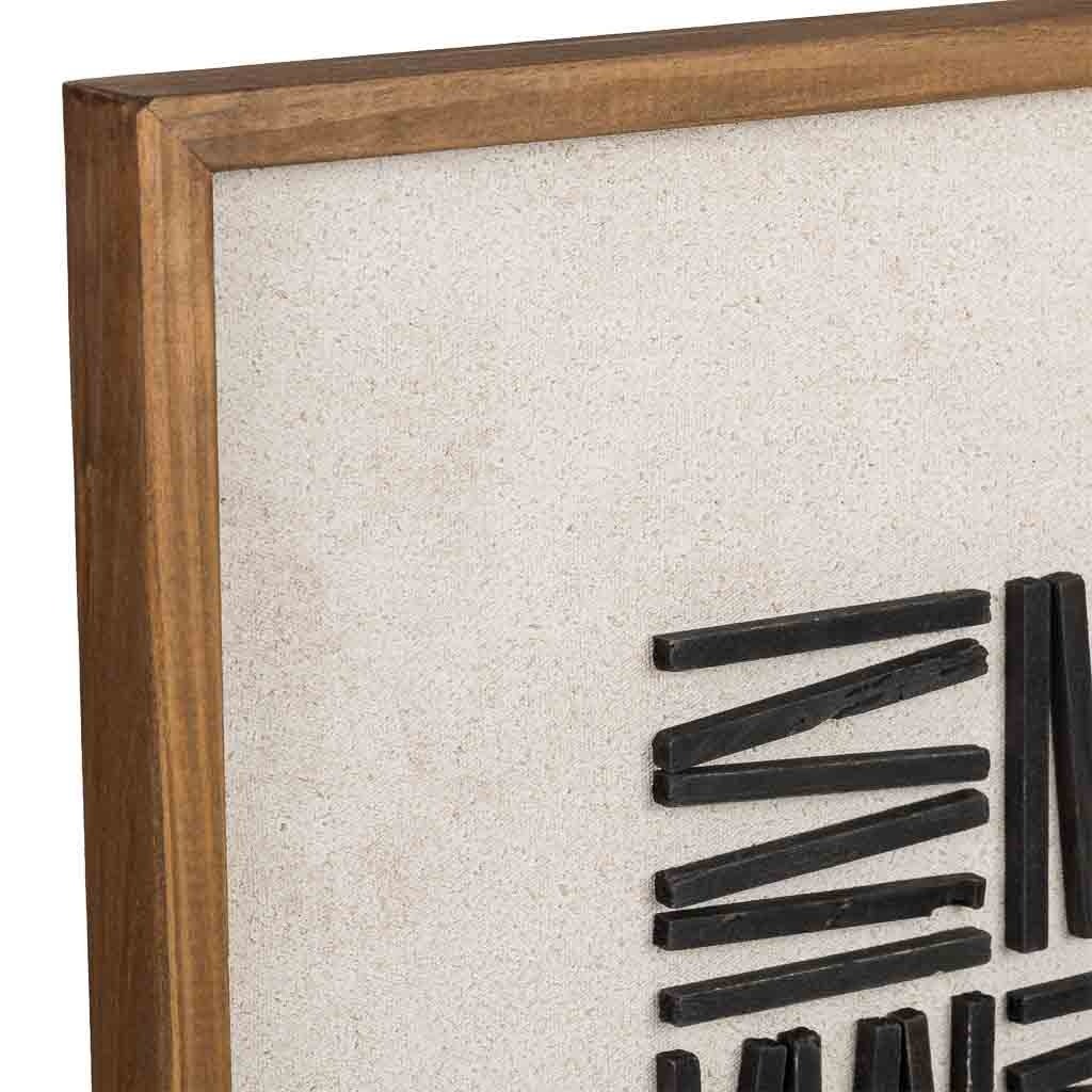 Tableau artisanal en bois recyclé en relief 62 x 4 x 62h cm | Leroy Merlin